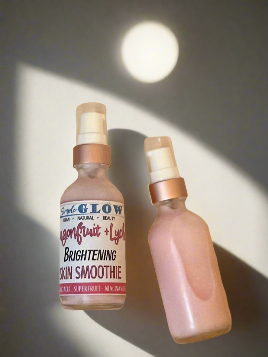 Dragonfruit-Lychee Superfood Smoothie w/Liposomal Vitamin C, Niacinamide, Hyaluronic Acid | Brighten, Anti-Aging + Even Tone