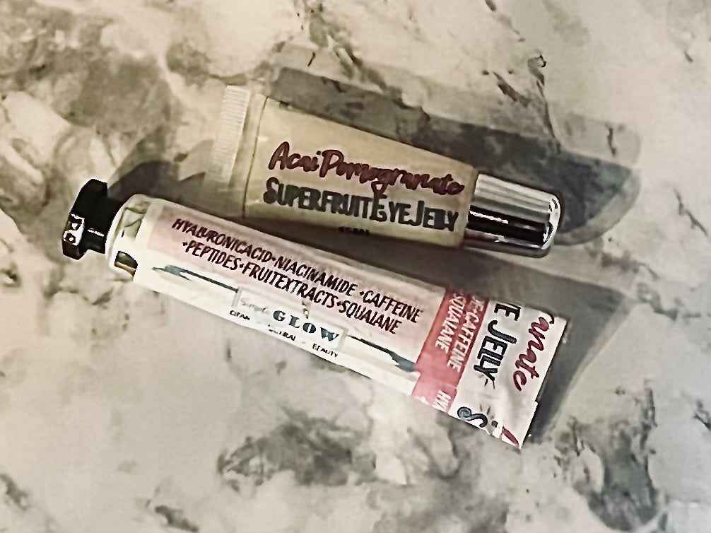 Acai-Pom Peptide Eye Gel w/Peptides, Fruit Extracts, Hyaluronic Acid, Caffeine • Tightening Anti-Aging Under-Eye Moisturizer