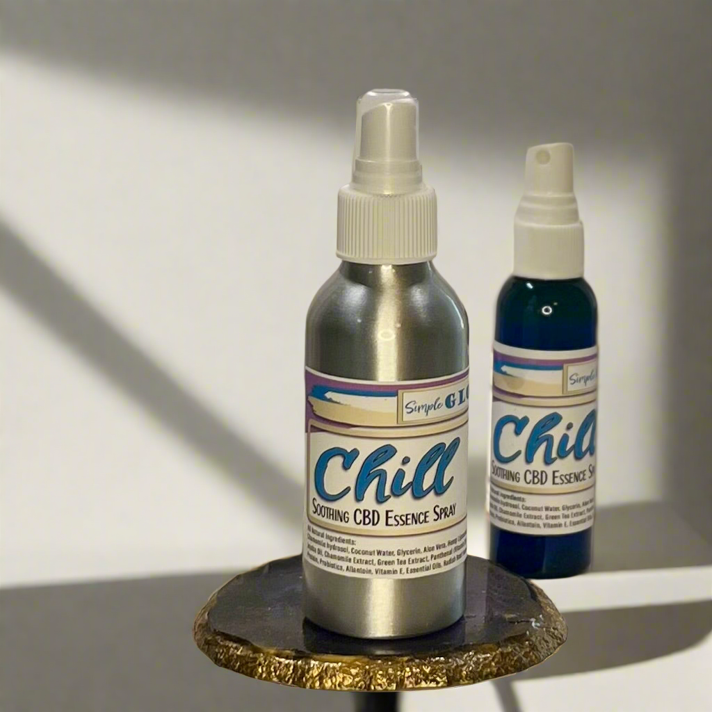 CHILL Soothing CBD Essence Spray w/Hemp Liposomes Chamomile, Green Tea -- Anti-inflammatory, Anti-Aging, Hydrate & Refresh
