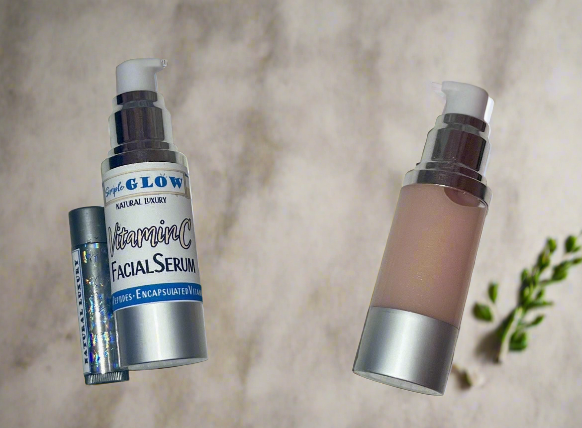15% Vitamin C Facial Serum w/ Encapsulated Vitamin C, Peptides, Hyaluronic Acid • Anti-Aging, Brightening, Hydrating