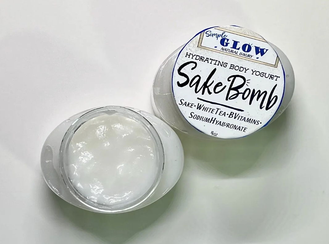 SakeBomb by Simple Glow is a natural, hydrating body moisturizer for all-over glow
