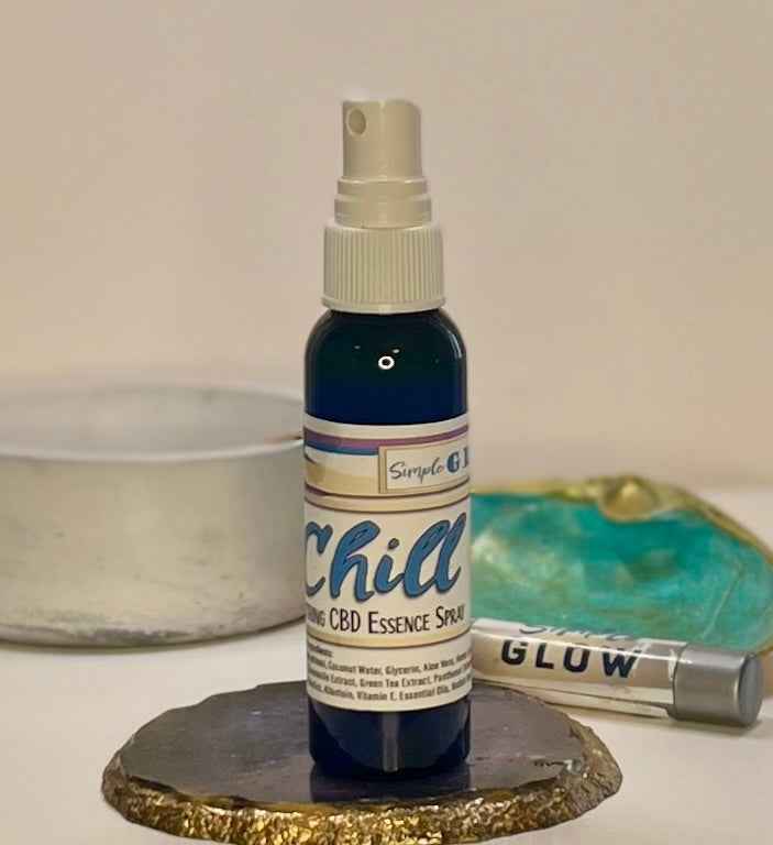 CHILL Soothing CBD Essence Spray w/Hemp Liposomes Chamomile, Green Tea • Calming + Anti-Aging Hydration Spray