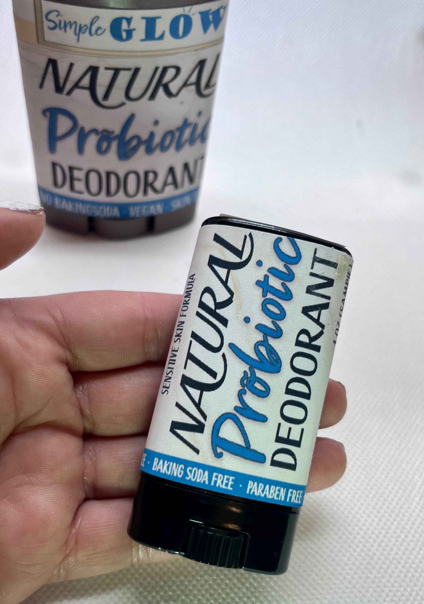 Natural Probiotic Deodorant (Sample) w/Magnesium, Zinc - Sensitive Skin Formula • Baking Soda-free Organic Deodorant • Custom Scents