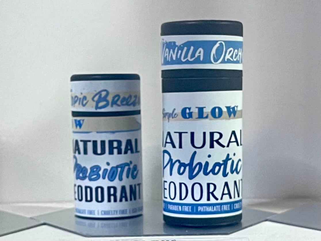 Natural Probiotic Deodorant + Magnesium, Zinc (small) - Strong, Sensitive Skin Formula | Organic Zero-Waste & Custom Scents