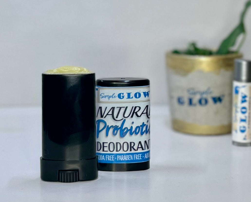 Natural Probiotic Deodorant (Sample) w/Magnesium, Zinc - Sensitive Skin Formula • Baking Soda-free Organic Deodorant • Custom Scents - Simple Glow Skincare