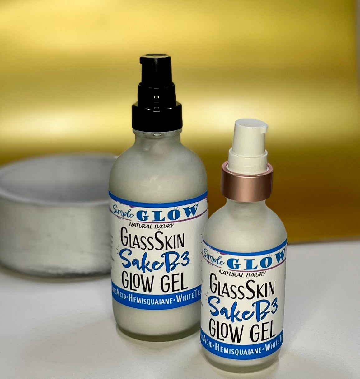 SakeB3 Glass Skin GlowGel - Oil-Absorbing, Balancing, Dewy-Finish | Anti-Aging, Protecting, Hydrating, Moisturizing