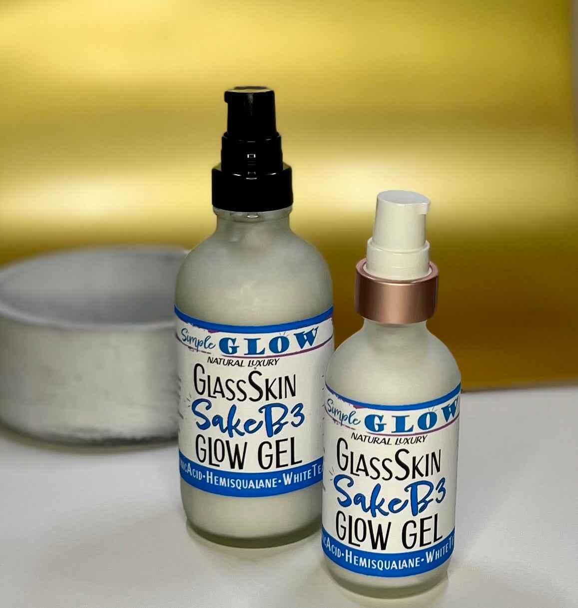 SakeB3 Glass Skin GlowGel - Oil-Absorbing, Balancing, Dewy-Finish | Anti-Aging, Protecting, Hydrating, Moisturizing