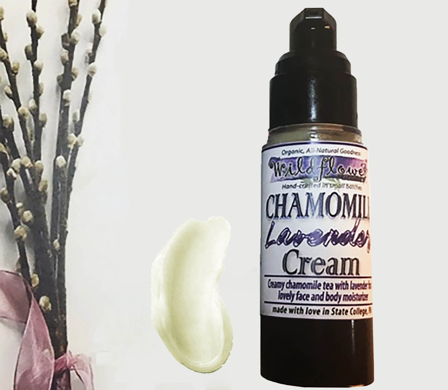 Chamomile Lavender Natural Face Cream with Optional SPF by Simple Glow Skincare