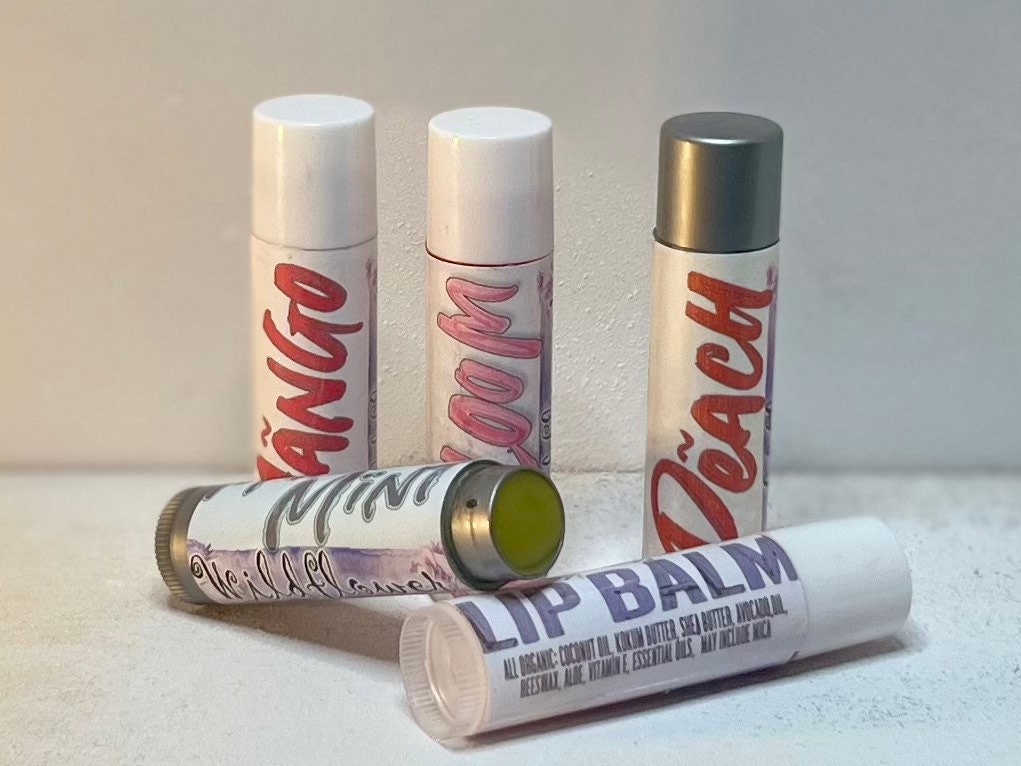 Organic Lip Butter • Creamy Natural Lip Balm Moisturizer - Sweet Flavors • Coconut Oil, Shea Butter, Cocoa Butter