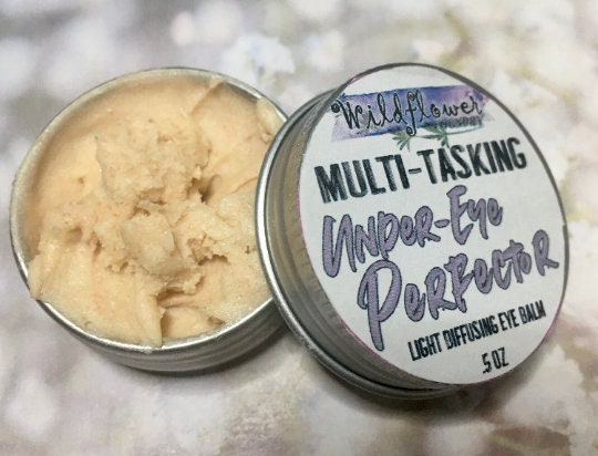 Multi-Tasking Under Eye Perfecter - Airbrush Finish Eye Moisturizer | Tinted Blur for Dark Circles, Wrinkles | Zero-Waste Organic Natural