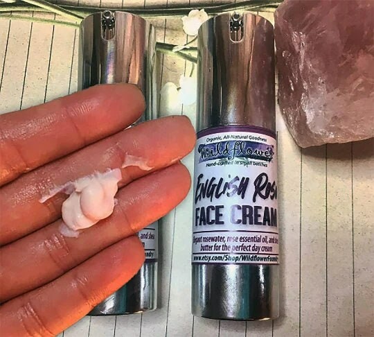 Rose Face Cream- Anti-Aging Moisturizer w/Collagen Peptides, Silk • SPF Option | Natural Moisturizer