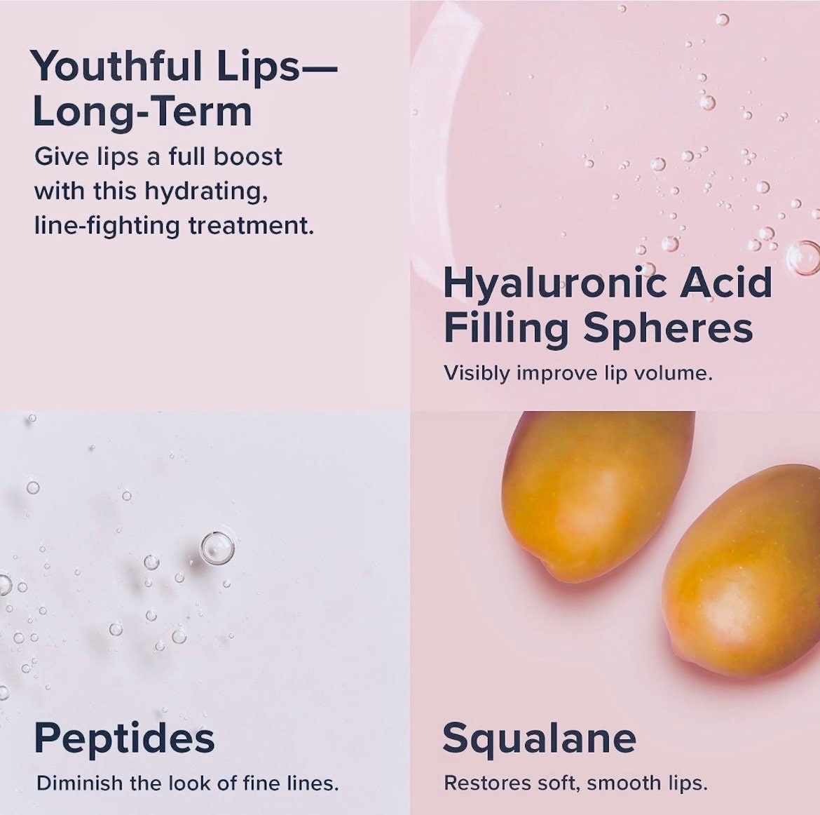 PeachShimmer Plumping Lip Oil w/Vitamin C, HyA, CoQ10 - All-Natural Plumping Lip Gloss