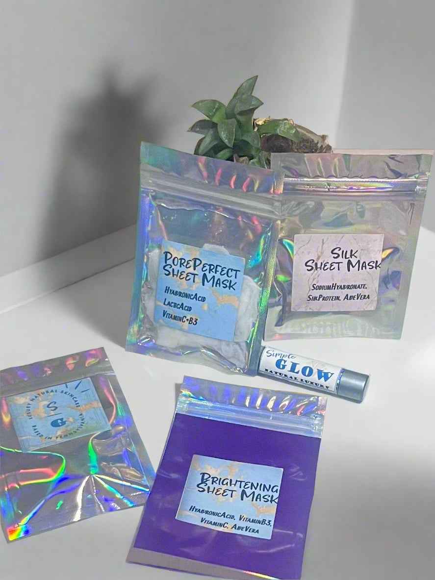 Active Hydrating Sheet Masks - Choice of Options | Luxe Anti-Aging, Brightening, Exfoliating, Soothing Face Masks