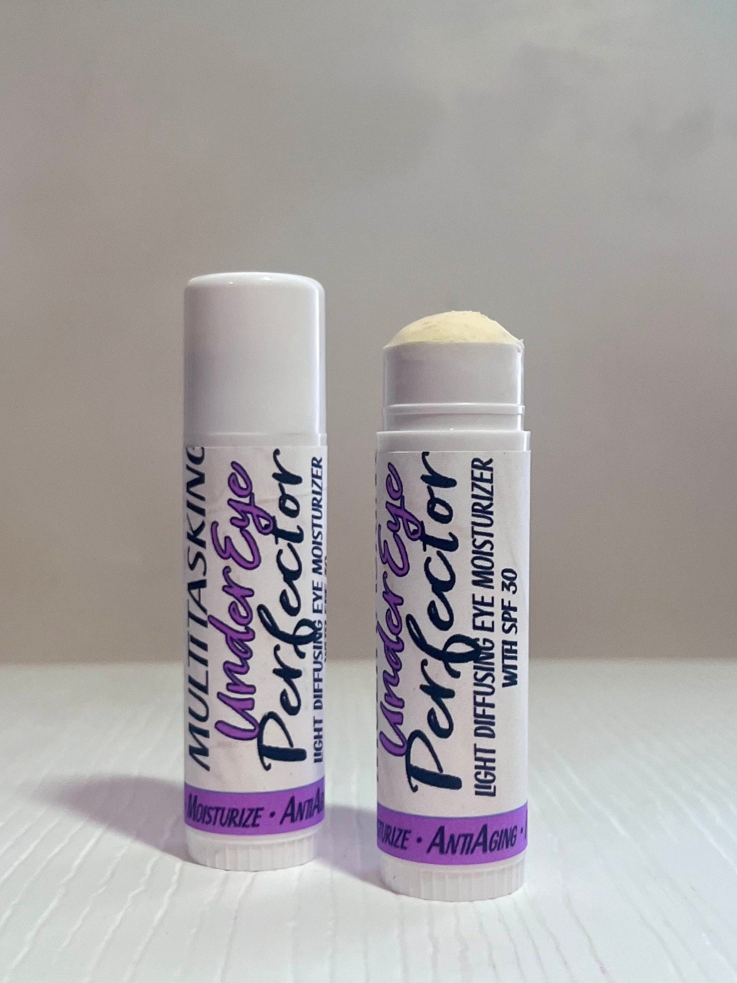 Multi-Tasking Under Eye Perfecter - Airbrush Finish Eye Moisturizer | Tinted Blur for Dark Circles, Wrinkles | Zero-Waste Organic Natural