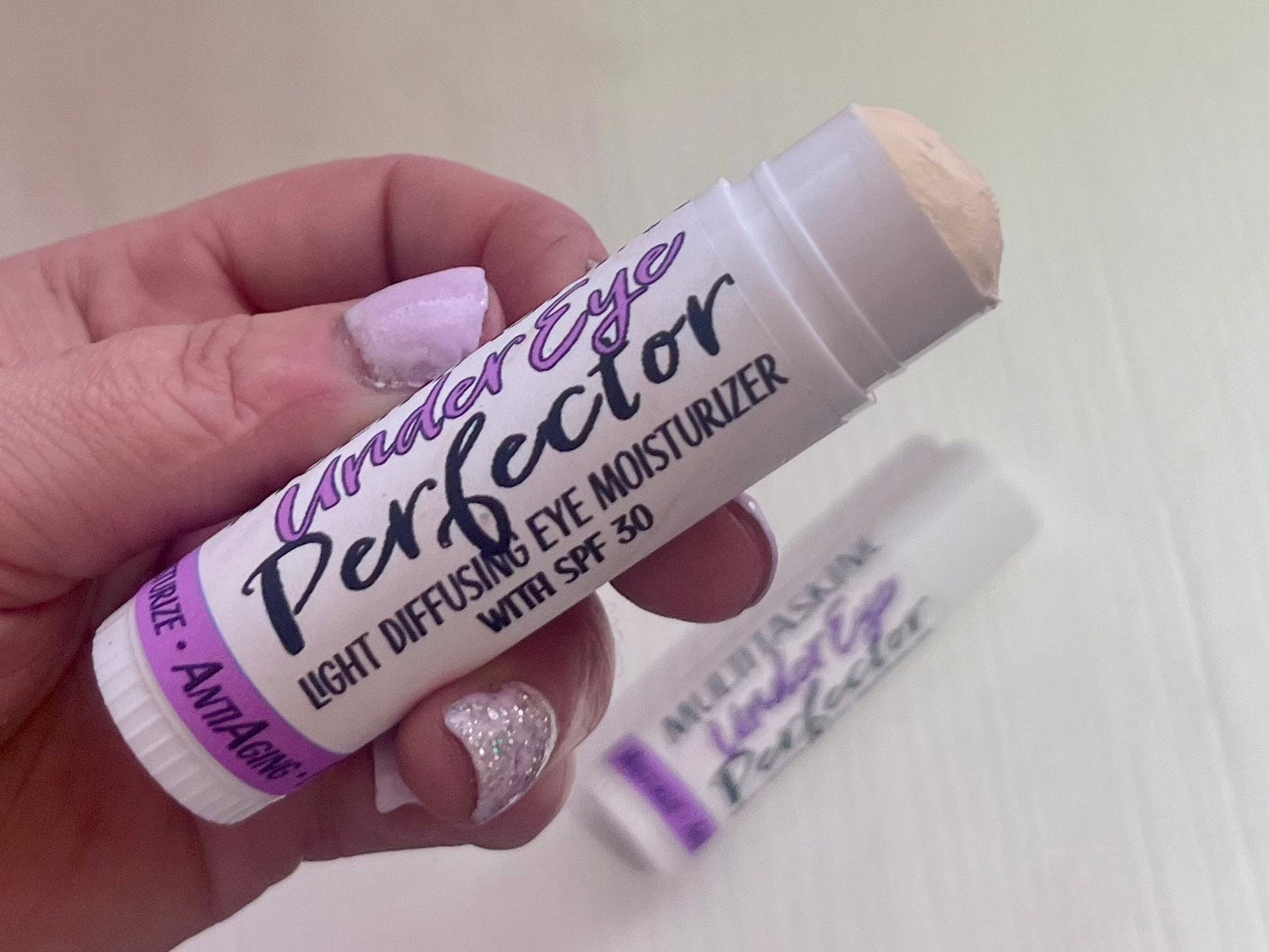 Multi-Tasking Under Eye Perfecter - Airbrush Finish Eye Moisturizer | Tinted Blur for Dark Circles, Wrinkles | Zero-Waste Organic Natural