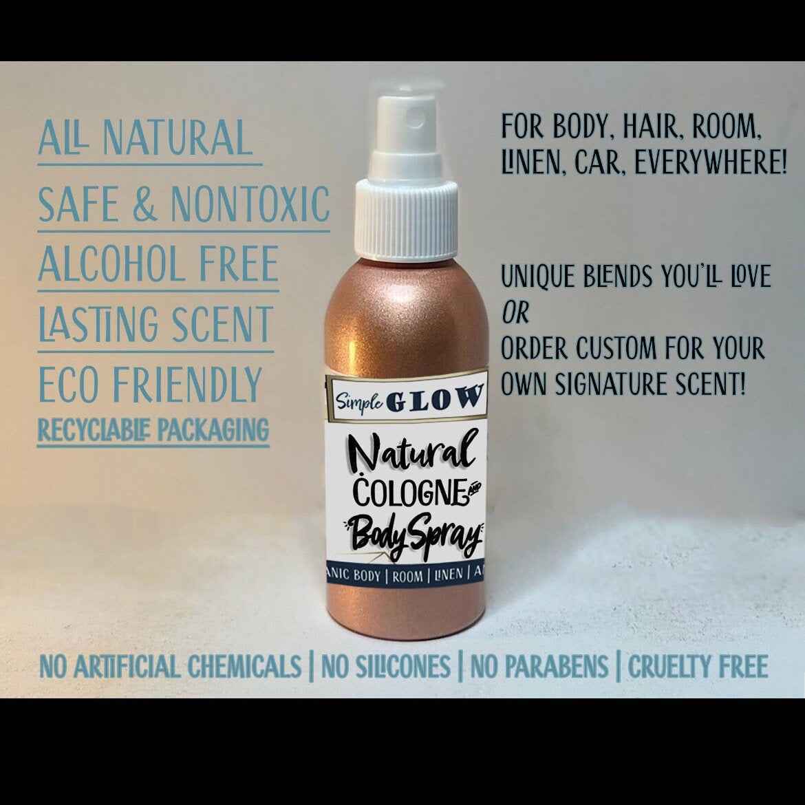 Natural Perfume Body Spray - LIMITED EDITION SUMMER SCENTS for Body, Hair, Linen, Room Freshener