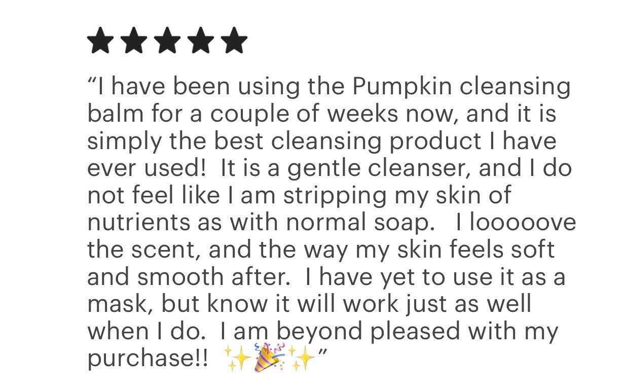 Pumpkin-Turmeric Cleansing Balm | Natural, clean skincare cleanser & mask
