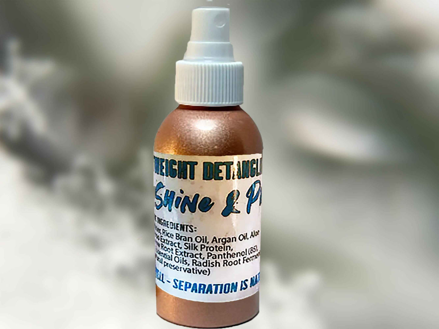 SHINE Hair Conditioning Spray with Panthenol, Silk, Bamboo - Smooth, Strong, Shiny Hair, Tames Frizz, Custom Scents