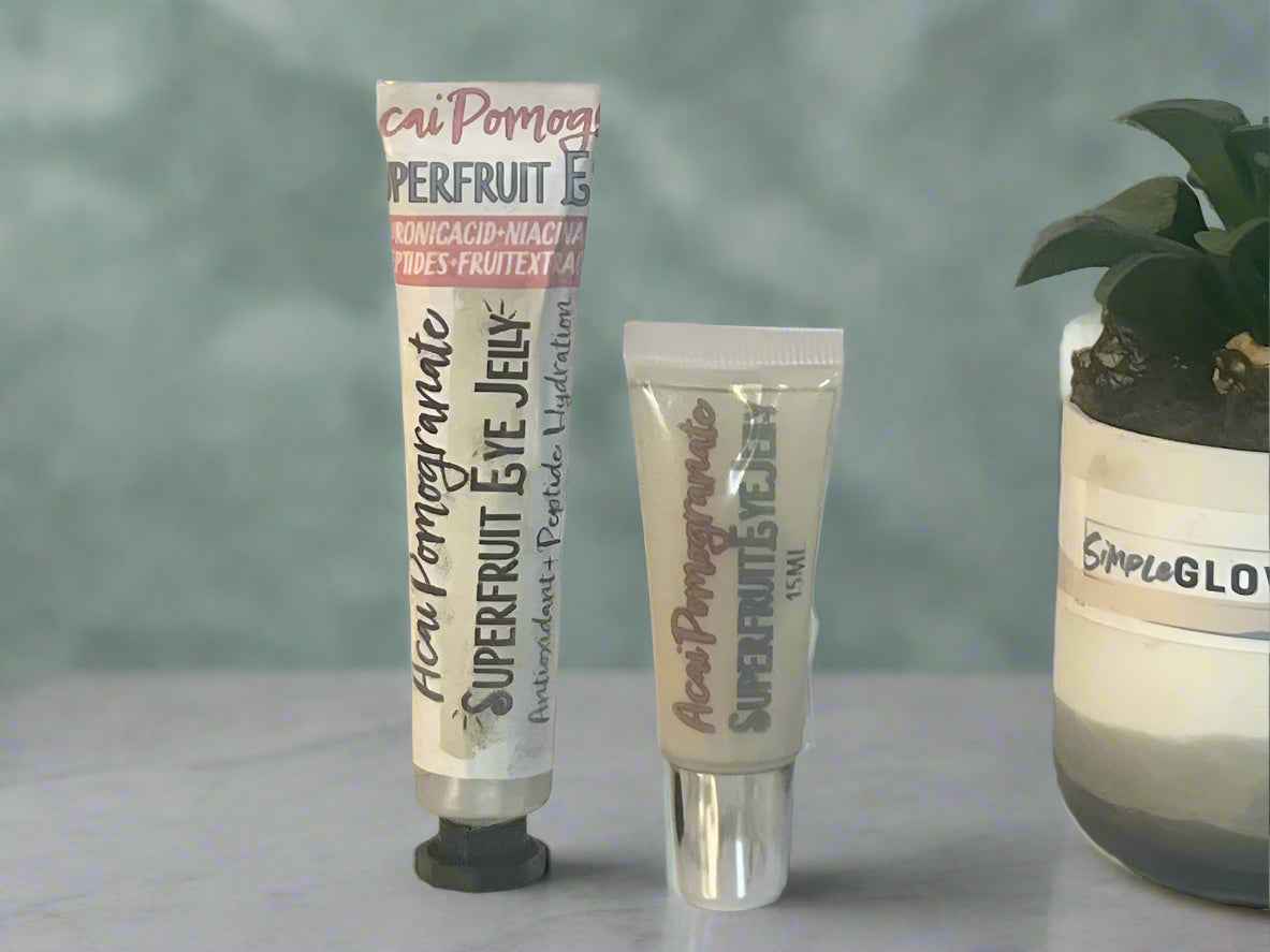 Acai-Pom Peptide Eye Gel with caffeine for puffy eyes
