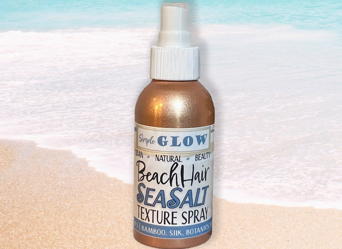 BeachHair SEA SALT Texture Spray - Beachy Waves, Texture, Volume w/Nutrients • Healthy Hair • Organic Natural Zero-Waste Haircare