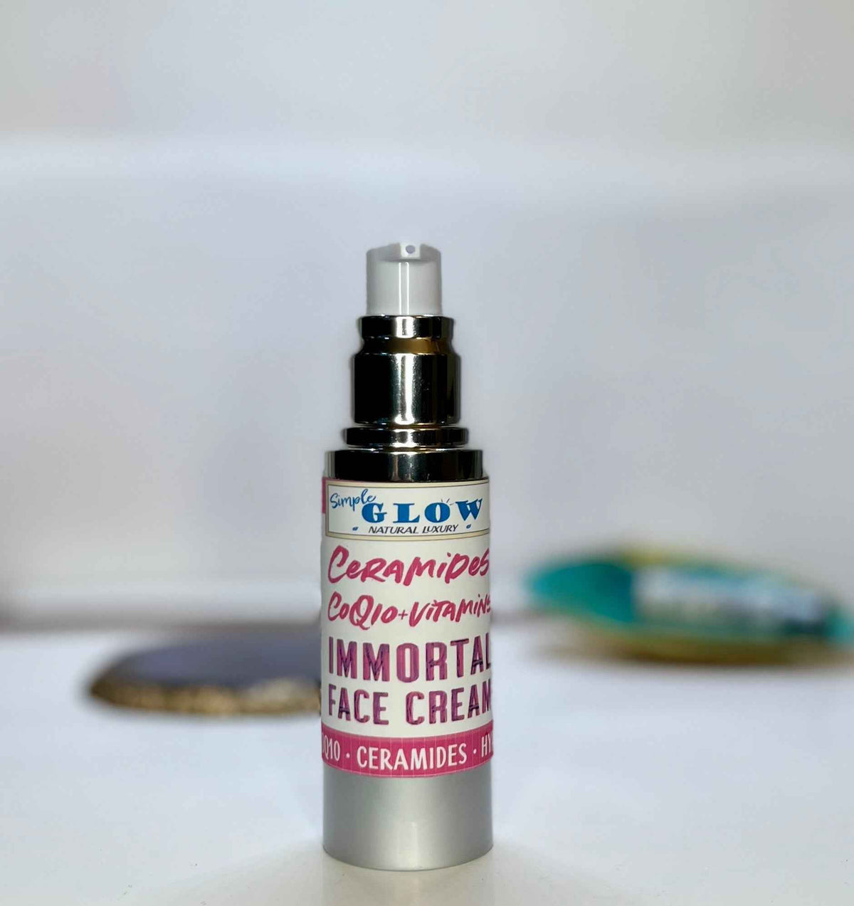 IMMORTAL Face Cream • Ceramides, CoQ10, Phyto Stem Cells, Goji Berry | Clean All-Natural Anti-Aging Face Lotion