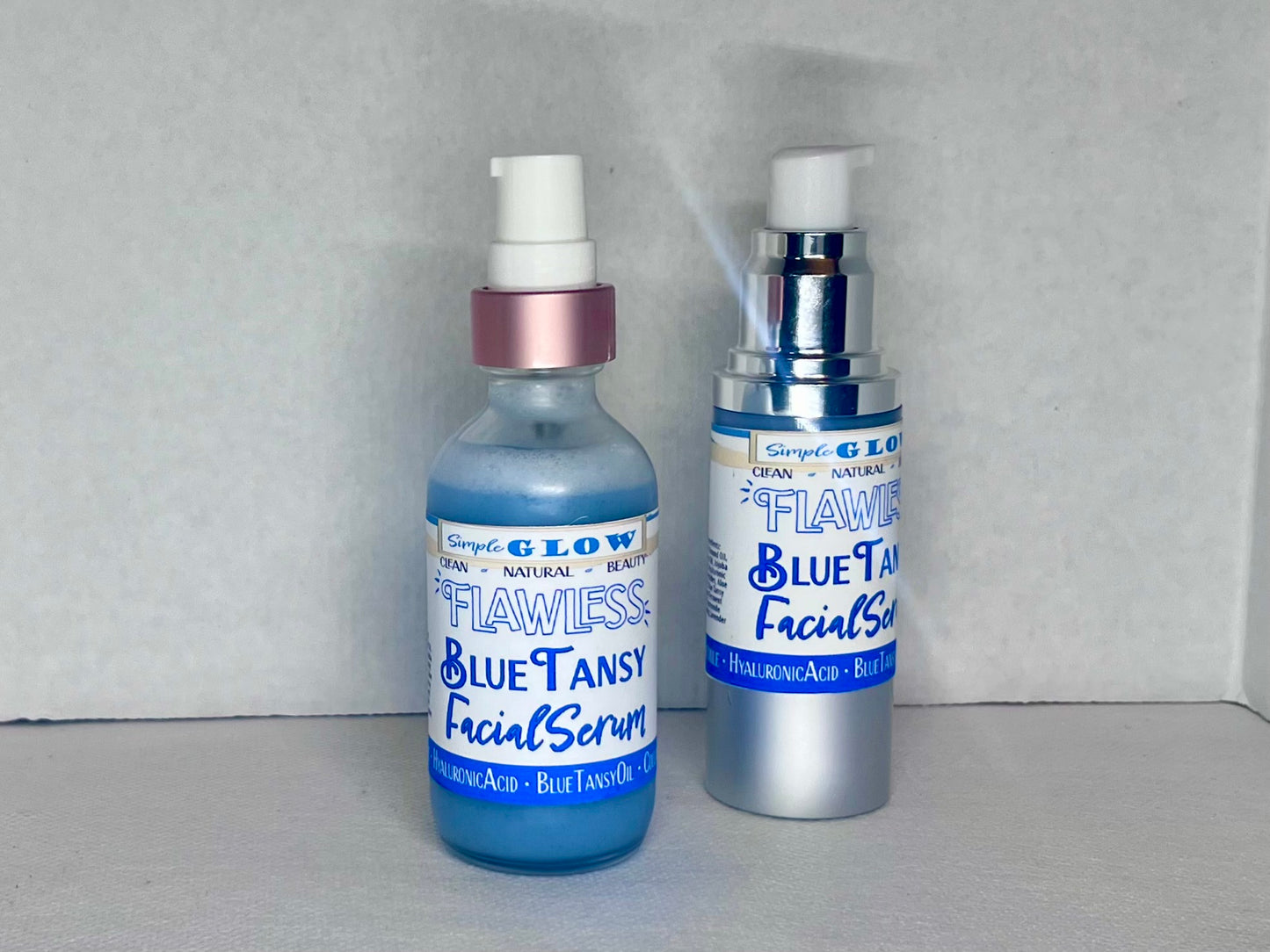 BlueTansy Hydrating Serum w/Hyaluronic Acid, Peptides, Chamomile • Sensitive-Skin, Anti-Aging, Hydrating Moisturizer