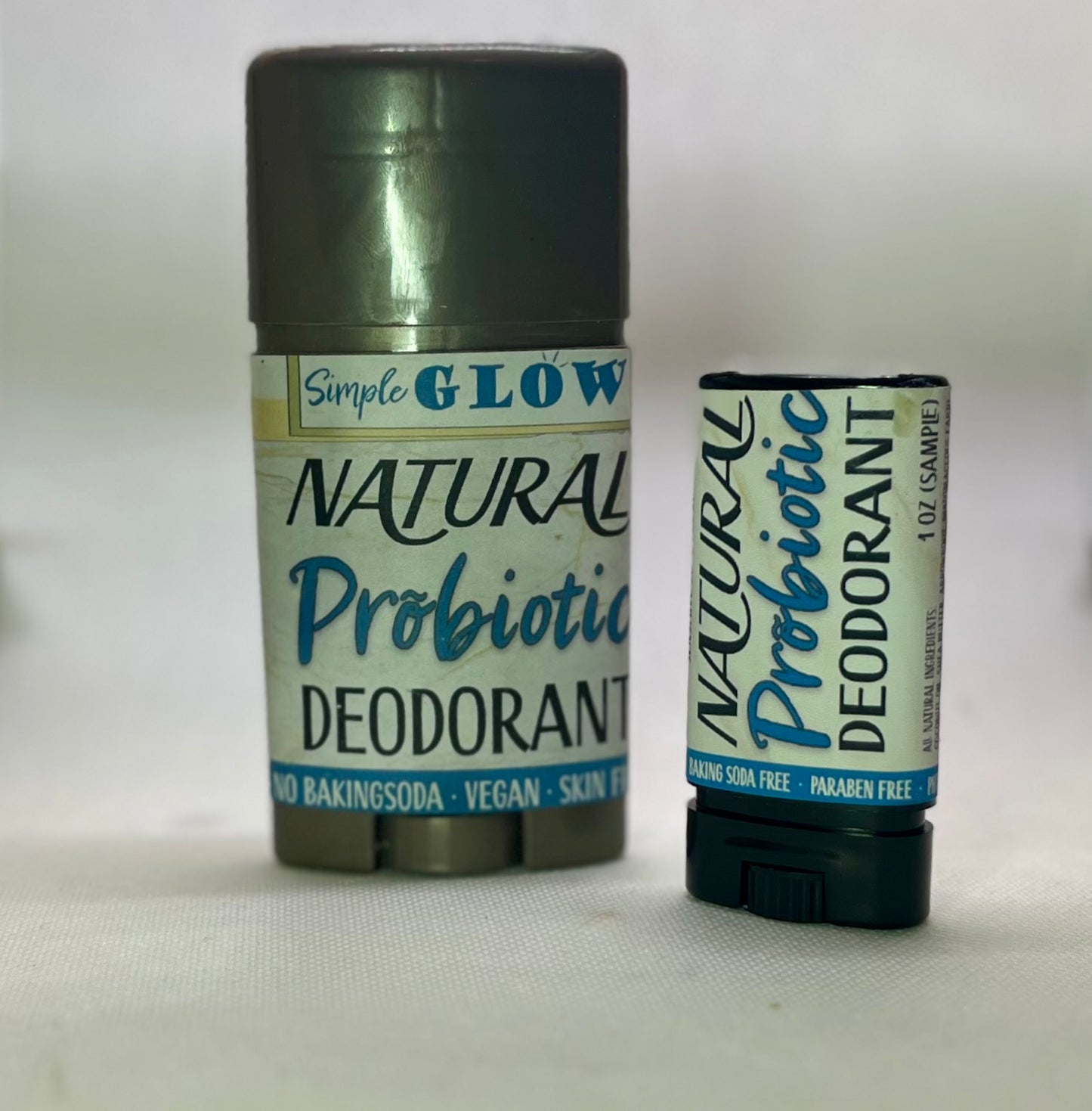 Sample: Natural Probiotic Deodorant w/Magnesium |- Sensitive Skin Formula • No Baking Soda | 0.5oz Organic Deodorant - Custom Scents