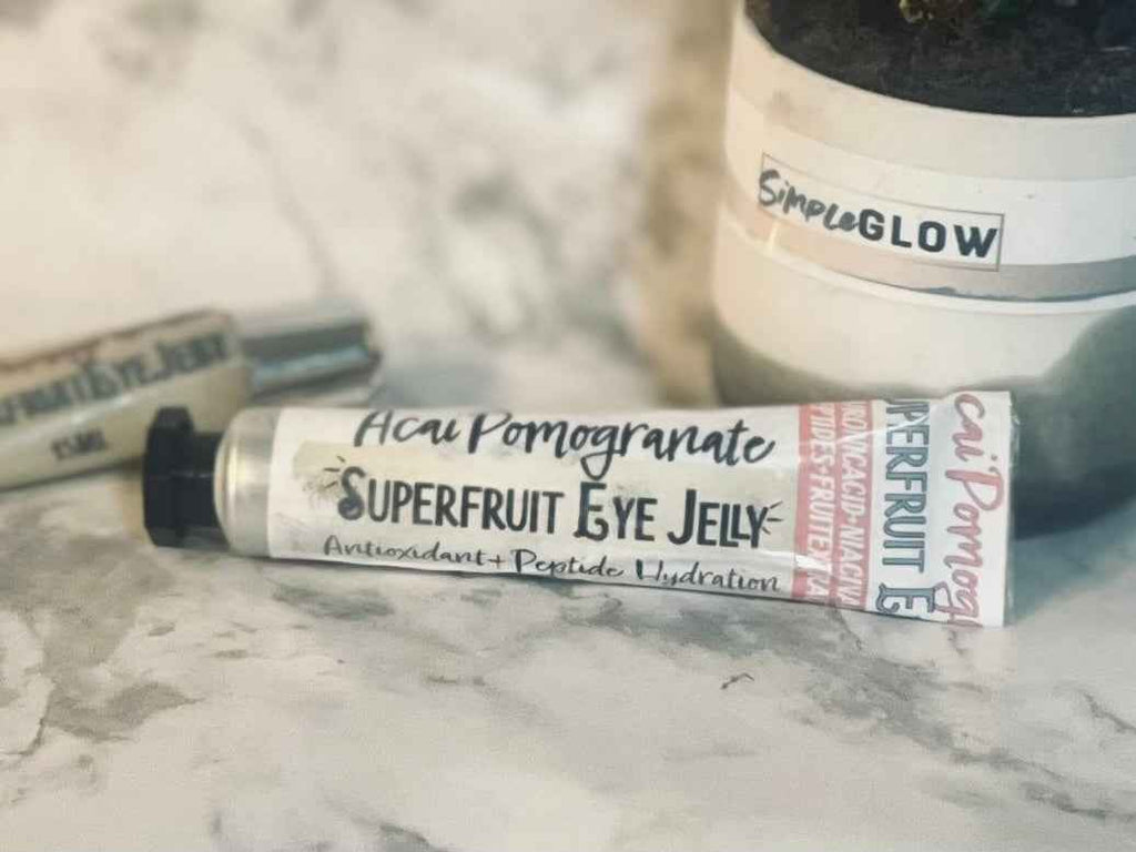 Acai-Pom Peptide Eye Gel w/Peptides, Fruit Extracts, Hyaluronic Acid, Caffeine • Tightening Anti-Aging Under-Eye Moisturizer