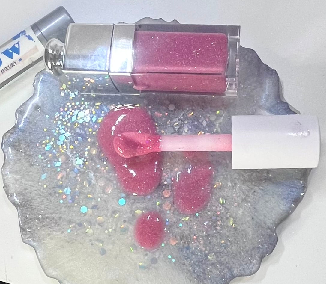 SoftPink Shimmer Plumping Lip Oil w/Vitamin C, HyA, CoQ10 - All-Natural Plumping Lip Gloss (Copy)