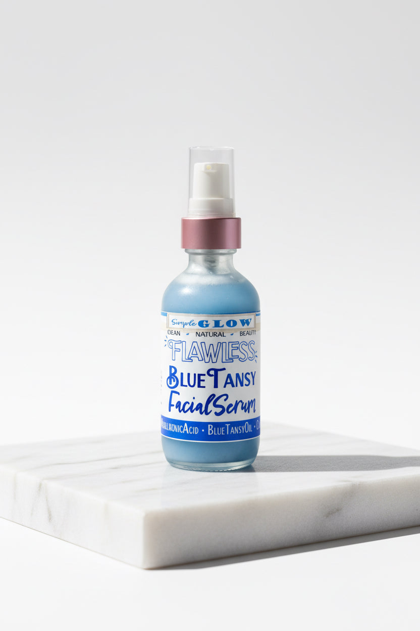 BlueTansy Hydrating Serum w/Hyaluronic Acid, Peptides, Chamomile • Sensitive-Skin, Anti-Aging, Hydrating Moisturizer