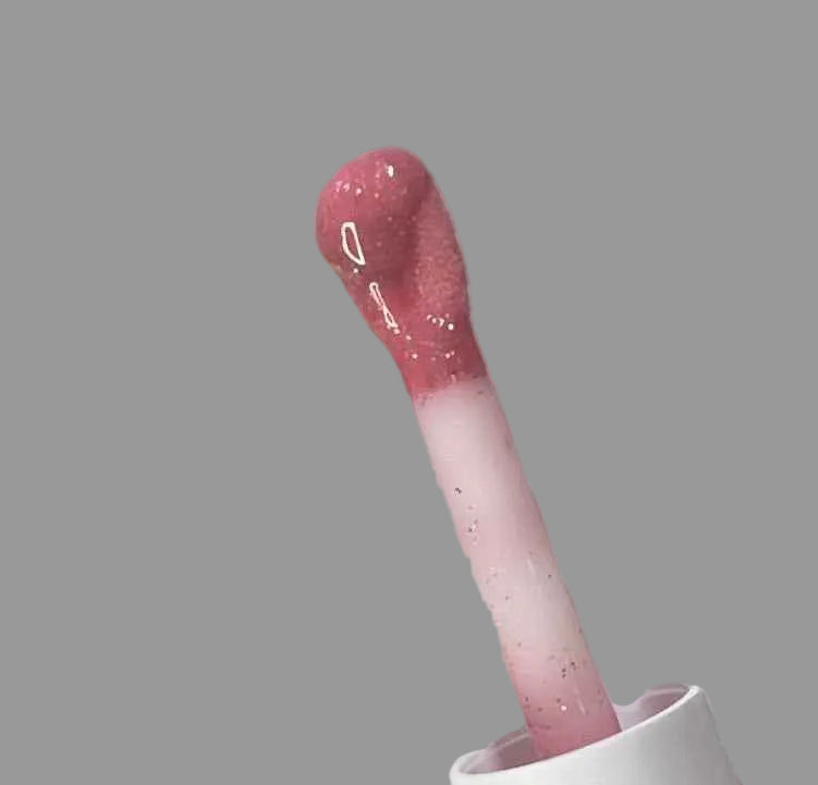 SoftPink Shimmer Plumping Lip Oil w/Vitamin C, HyA, CoQ10 - All-Natural Plumping Lip Gloss