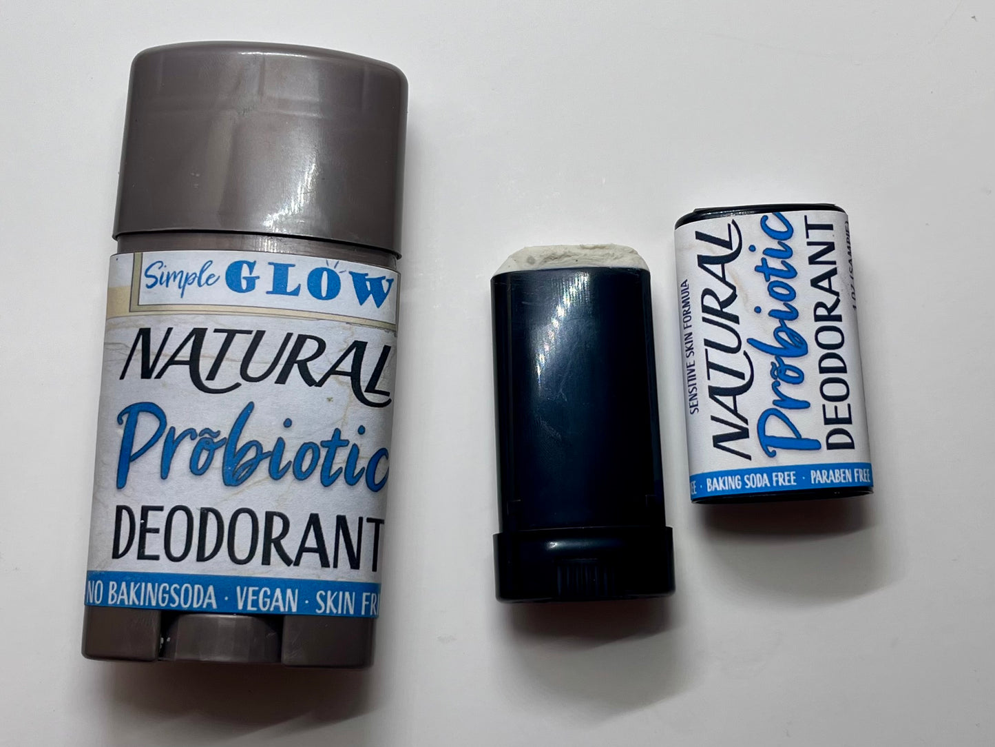 Sample: Natural Probiotic Deodorant w/Magnesium |- Sensitive Skin Formula • No Baking Soda | 0.5oz Organic Deodorant - Custom Scents