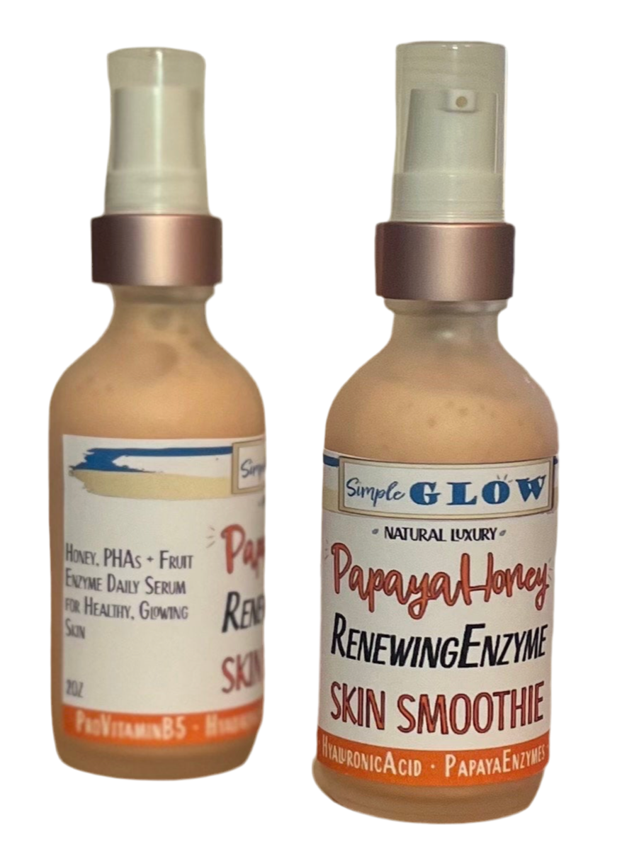 Papaya-Honey Skin Smoothie - Exfoliating Brightening Facial Serum w/ Enzymes, Fruit Acids, Vitamin B3, Wildflower Honey
