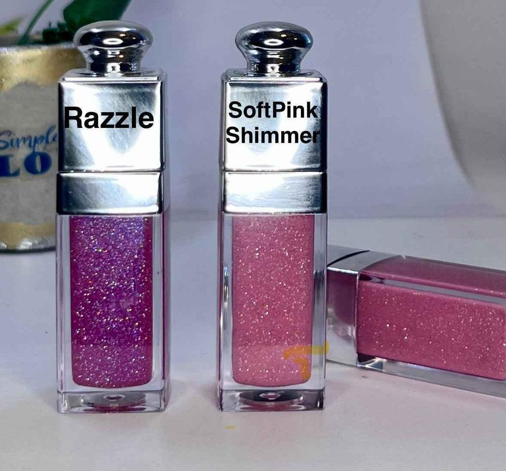 Sparkle Plumping Lip Gloss Bundle - SoftPink Shimmer & Razzle
