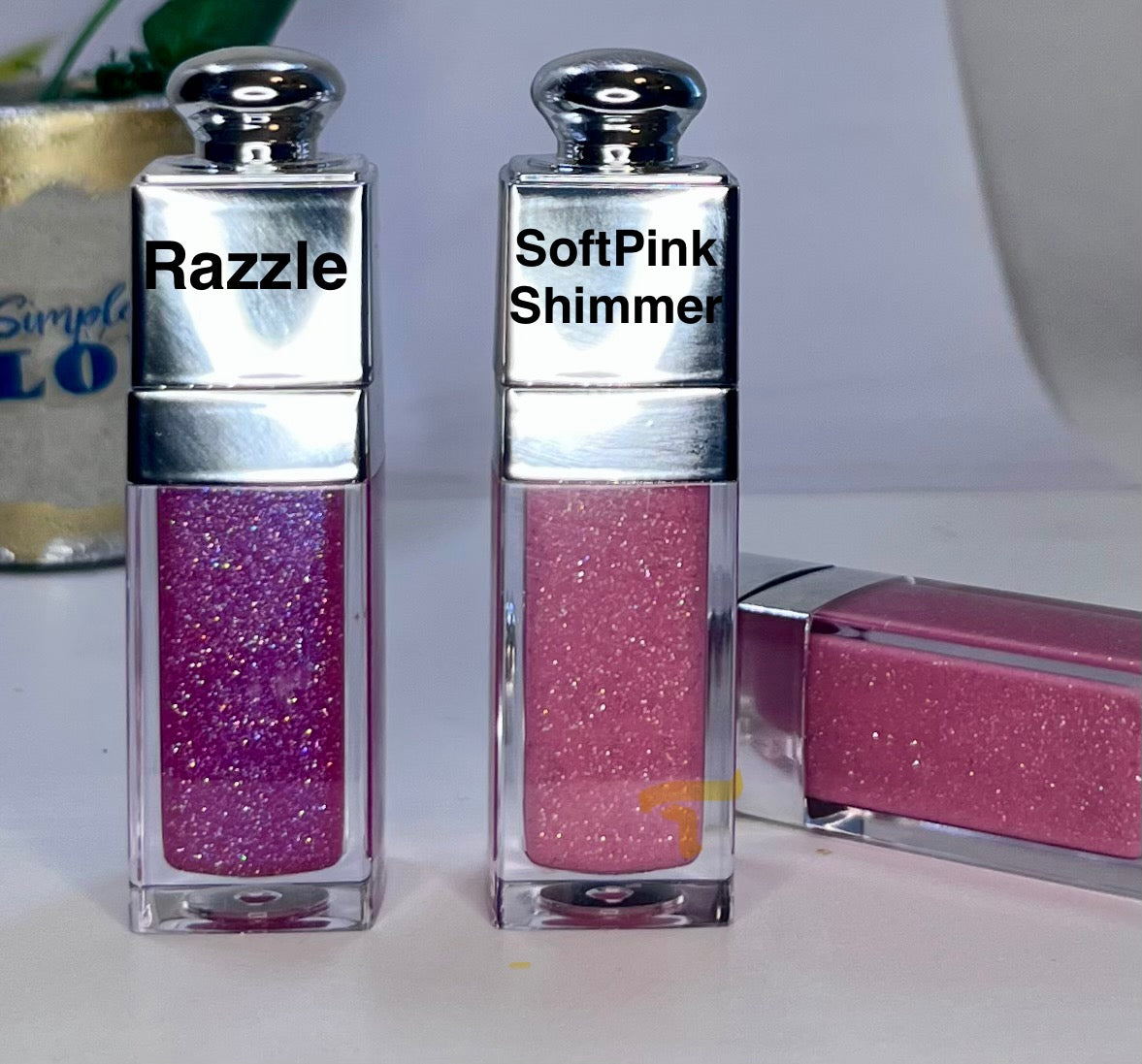 Sparkle Plumping Lip Gloss Bundle - SoftPink Shimmer & Razzle