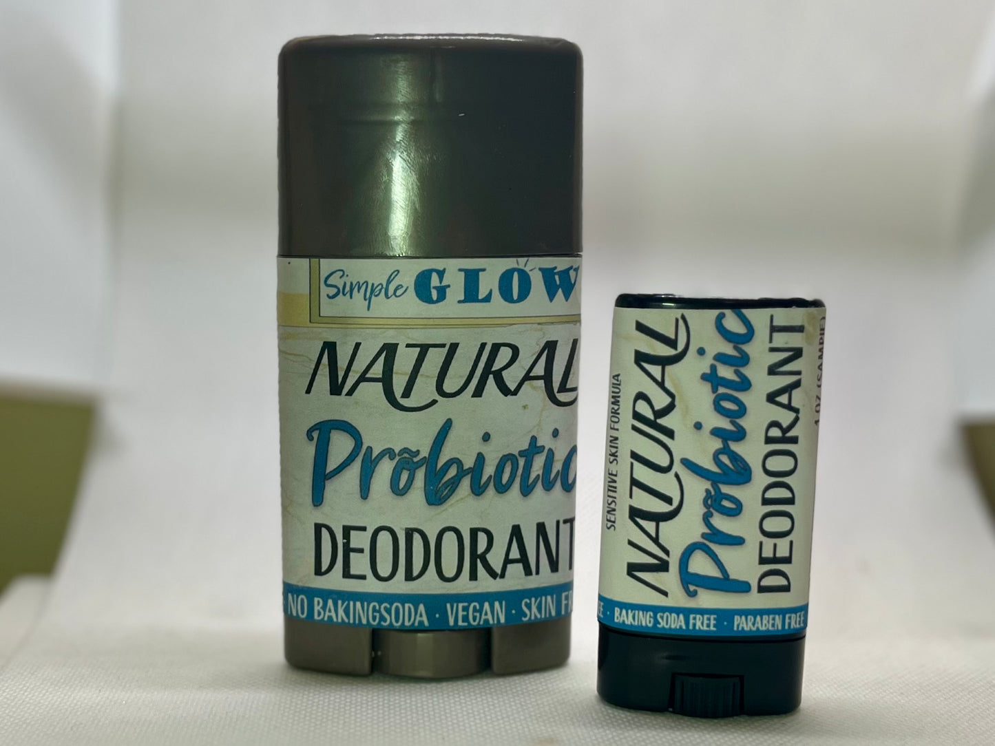 Sample: Natural Probiotic Deodorant w/Magnesium |- Sensitive Skin Formula • No Baking Soda | 0.5oz Organic Deodorant - Custom Scents