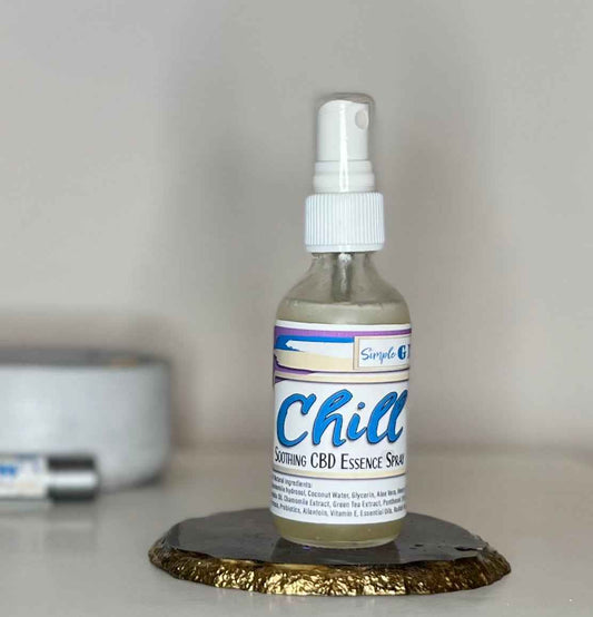 CHILL Soothing CBD Essence Spray w/Hemp Liposomes Chamomile, Green Tea • Calming + Anti-Aging Hydration Spray