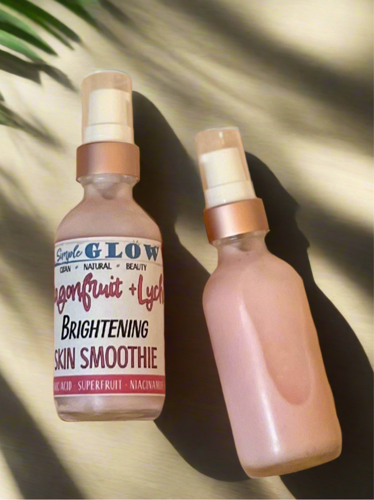 Dragonfruit-Lychee Superfood Smoothie w/Liposomal Vitamin C, Niacinamide, Hyaluronic Acid | Brighten, Anti-Aging + Even Tone