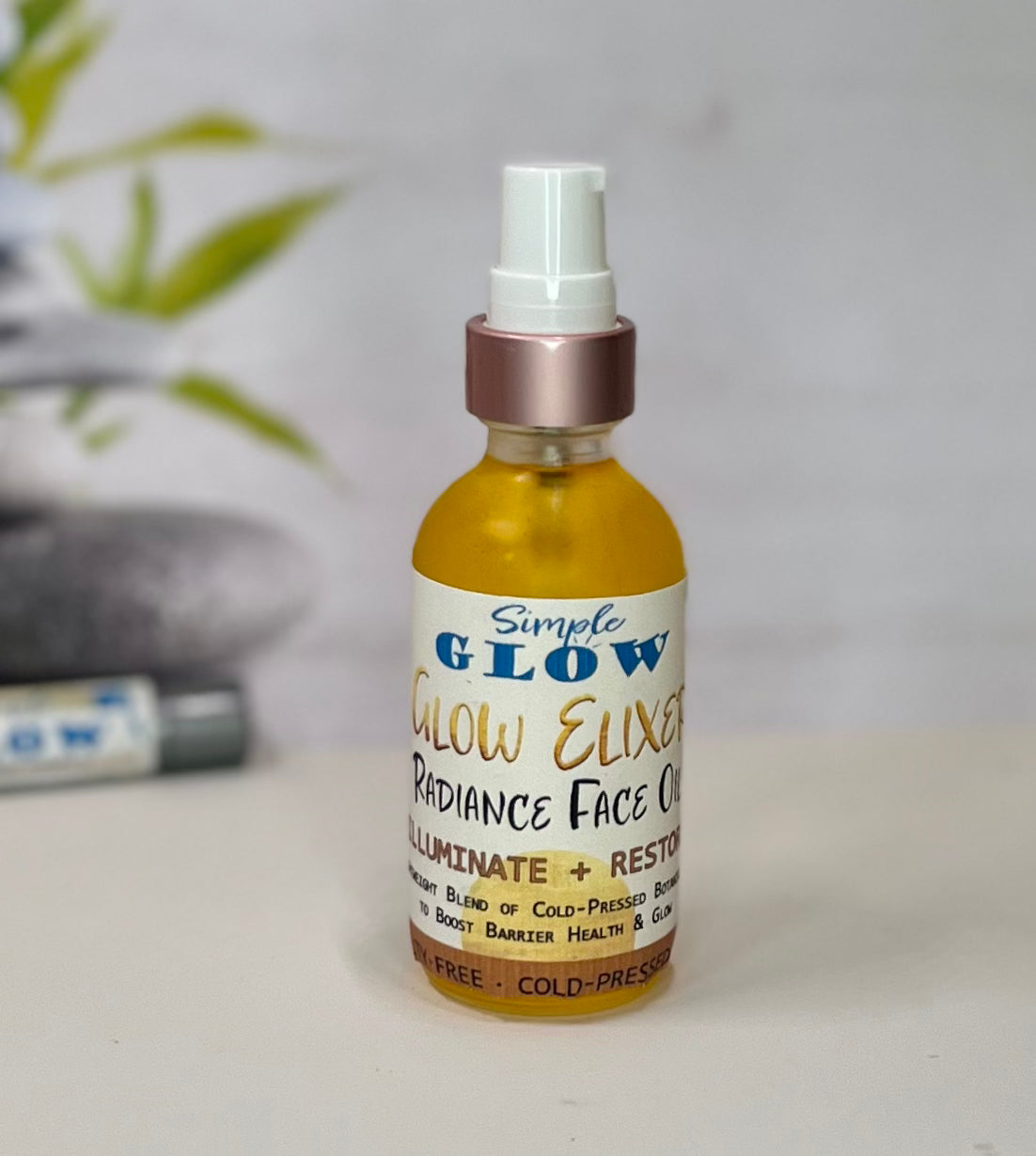 Glow Elixir Radiance Face Oil - Illuminate + Restore - lightweight daily oil for all skin types - Clean beauty