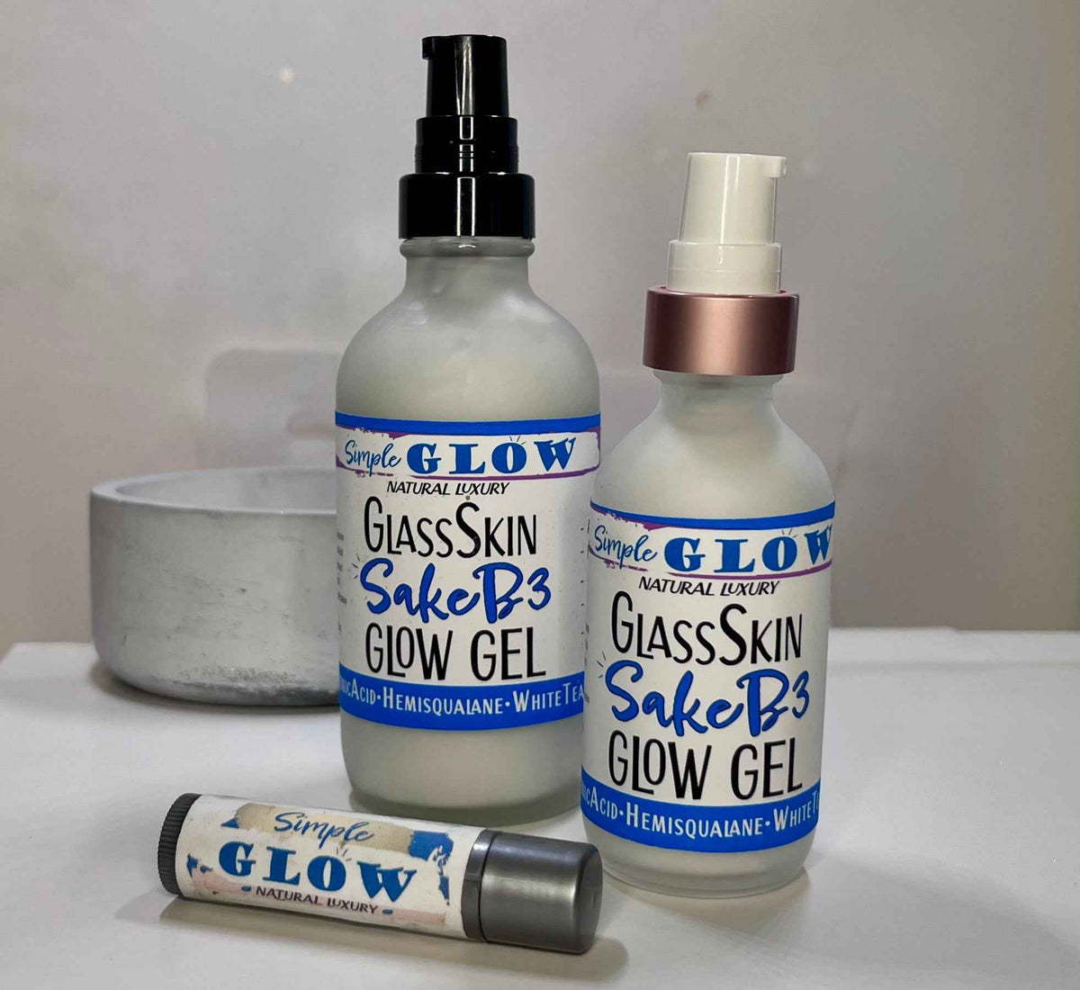 SakeB3 Glass Skin GlowGel - Oil-Absorbing, Balancing, Dewy-Finish | Anti-Aging, Protecting, Hydrating, Moisturizing