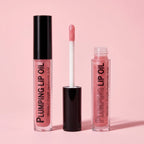 PeachShimmer Plumping Lip Oil w/Vitamin C, HyA, CoQ10 - All-Natural Plumping Lip Gloss - Simple Glow Skincare