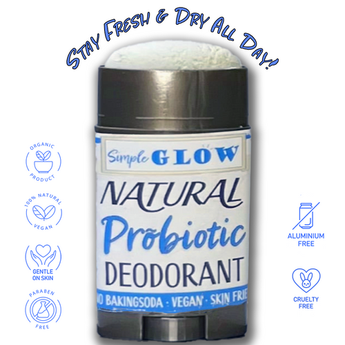 Natural Probiotic Deodorant with Magnesium + Zinc - Organic 2.5oz Deodorant