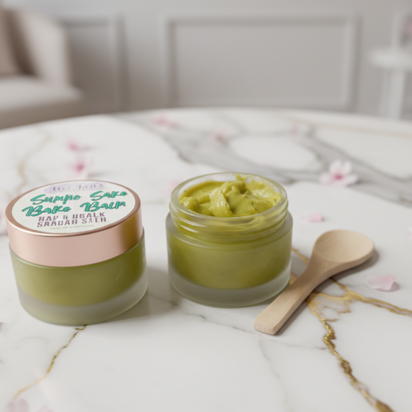 Green Tea & Sake balm-to-milk face cleanser by Simple Glow