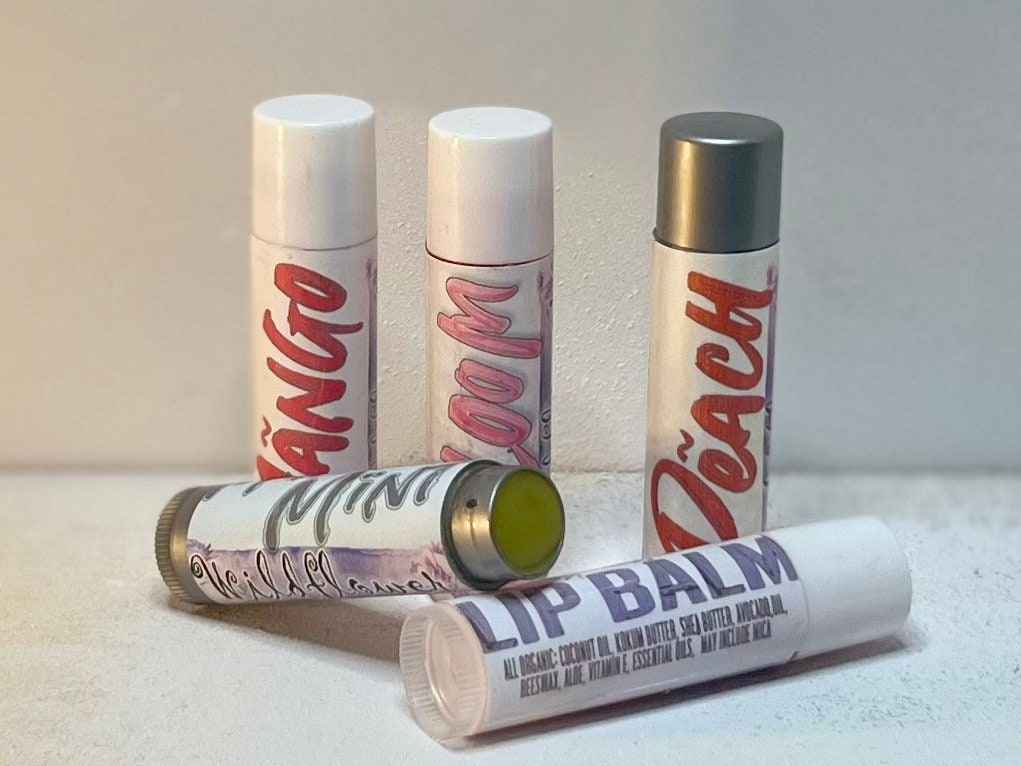 Organic Lip Butter •  Creamy Natural Lip Balm Moisturizer - Sweet Flavors • Coconut Oil, Shea Butter, Cocoa Butter