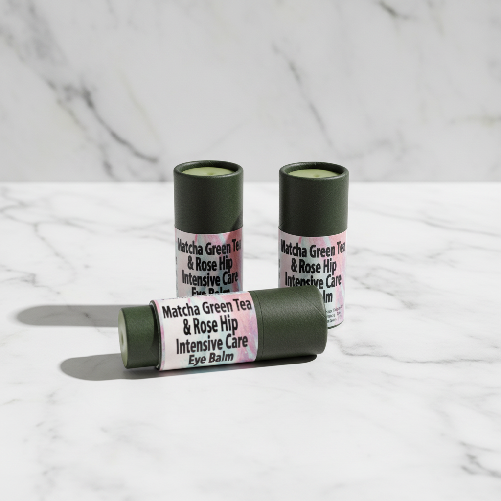 Organic Matcha-Rose Eye Balm | Natural Nourishing Under-Eye Moisturizer - Zero-waste - Simple Glow Skincare