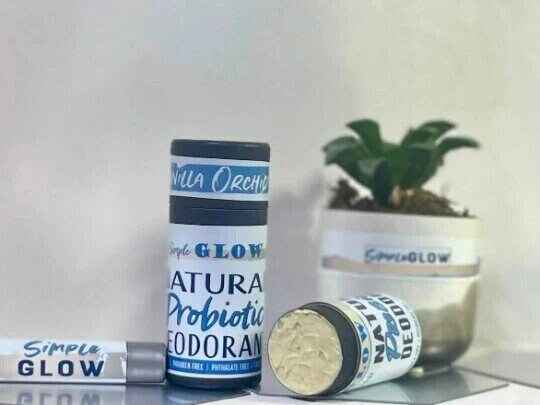 Natural Probiotic Deodorant w/Magnesium, Zinc (Lg) • Sensitive Skin Formula- No Baking Soda • Organic Zero-Waste