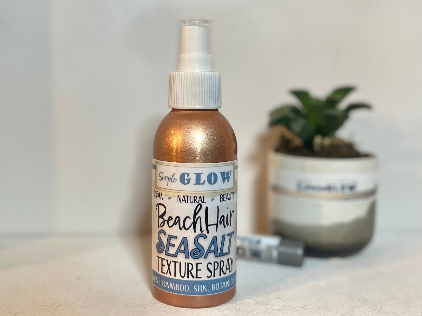 BeachHair SEA SALT Texture Spray - Beachy Waves, Texture, Volume w/Nutrients • Healthy Hair • Organic Natural Zero-Waste Haircare