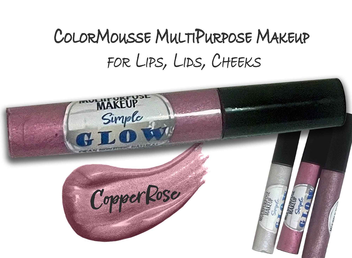 CopperRose ColorMousse- Lip, Cheek, Eye Multipurpose Makeup • Pore-Friendly Natural Makeup