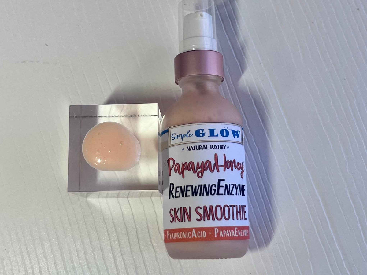 Papaya-Honey Skin Smoothie - Exfoliating Brightening Facial Serum w/ Enzymes, Fruit Acids, Vitamin B3, Wildflower Honey