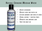 WhiteWillow BHA Micellar Water - Salicylic Acid Face Cleanser & Toner w/B3, White Tea • Brighten, Exfoliate, Anti-Acne, Anti-Aging